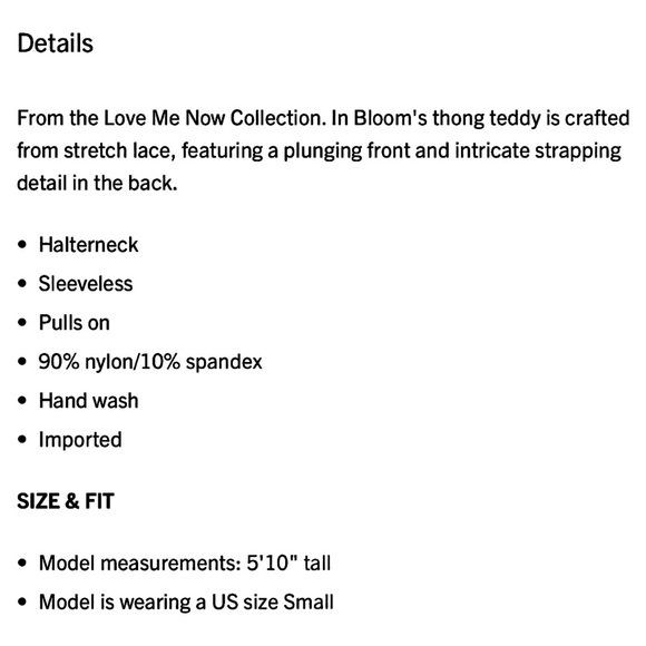 In Bloom Thong Teddy Rose Water Pink Size Small - Picture 15 of 15